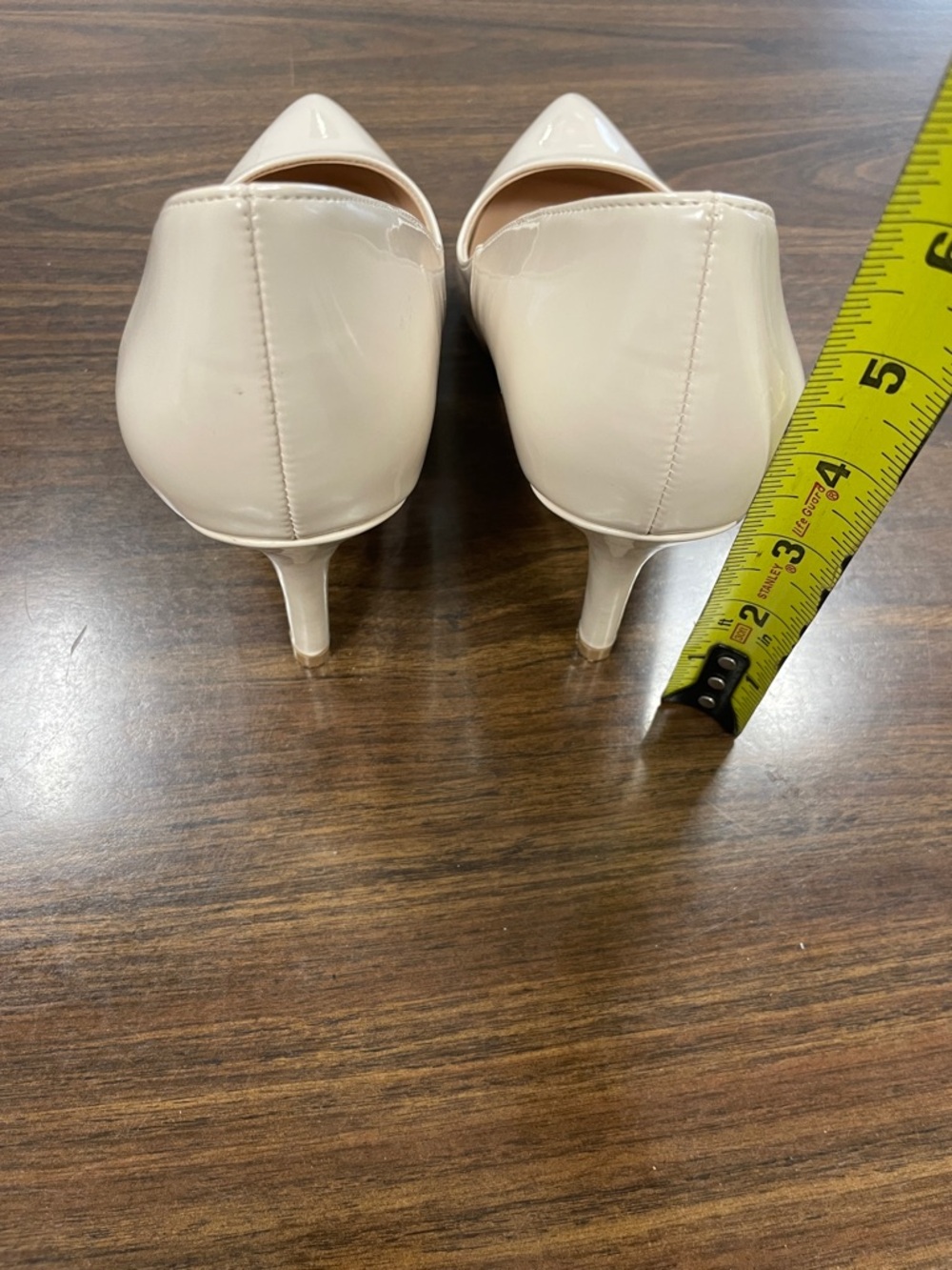 Kelly & Katie Patent Pointed-Toe Pumps in Cream - Picture 3 of 6